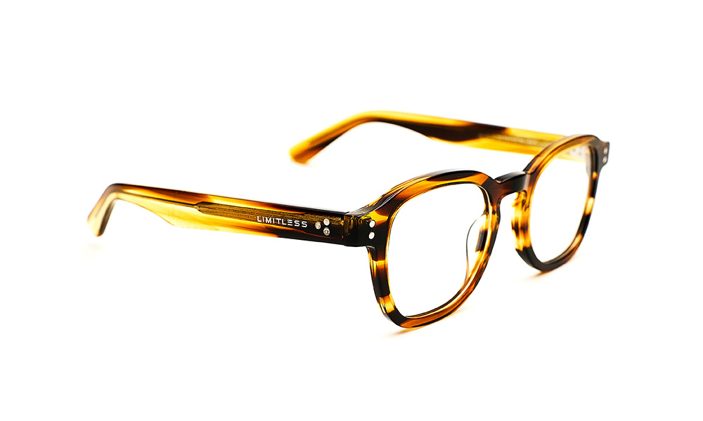 Square Brown Yellow Eyeglass