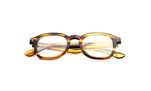 Square Brown Yellow Eyeglass