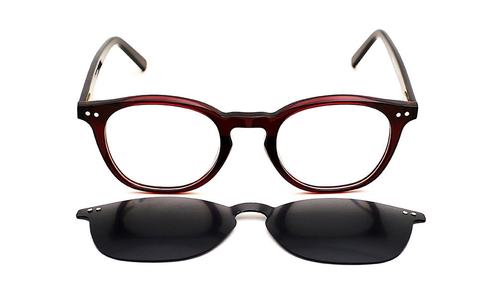 Brown Black Clip-On Eyeglass