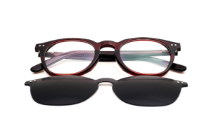 Brown Black Clip-On Eyeglass