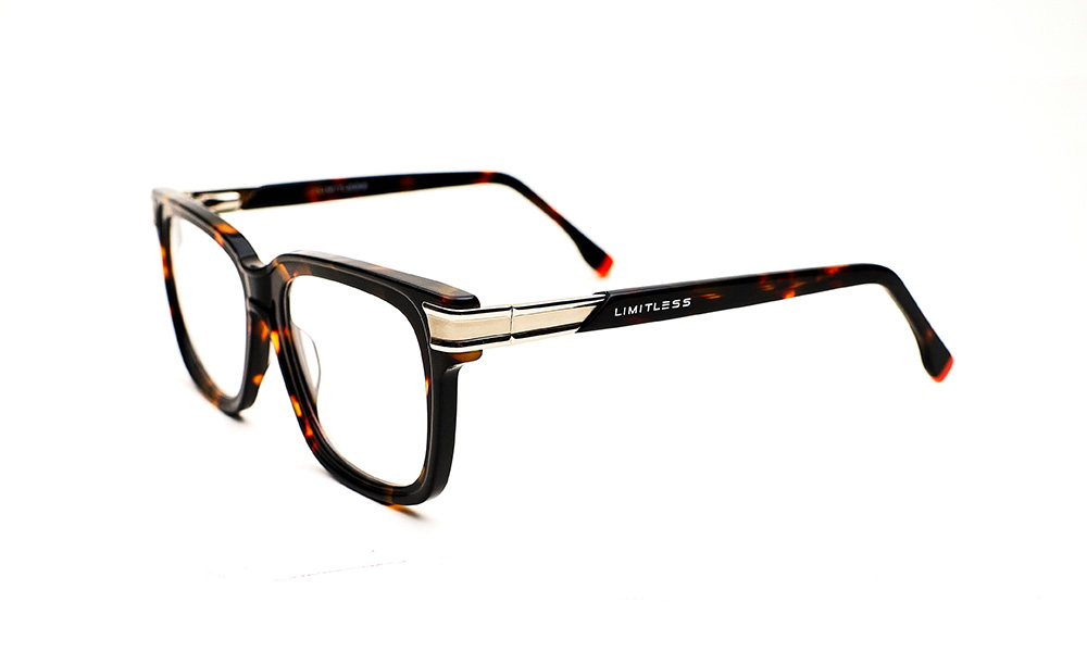 Acetate Metal Tiger Eyeglass