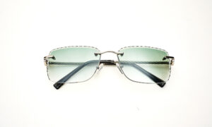 Silver Metal Green Sunglass