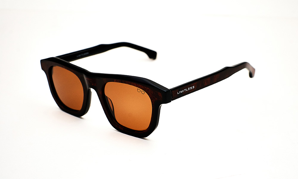 Brown Glitter Acetate Sunglass