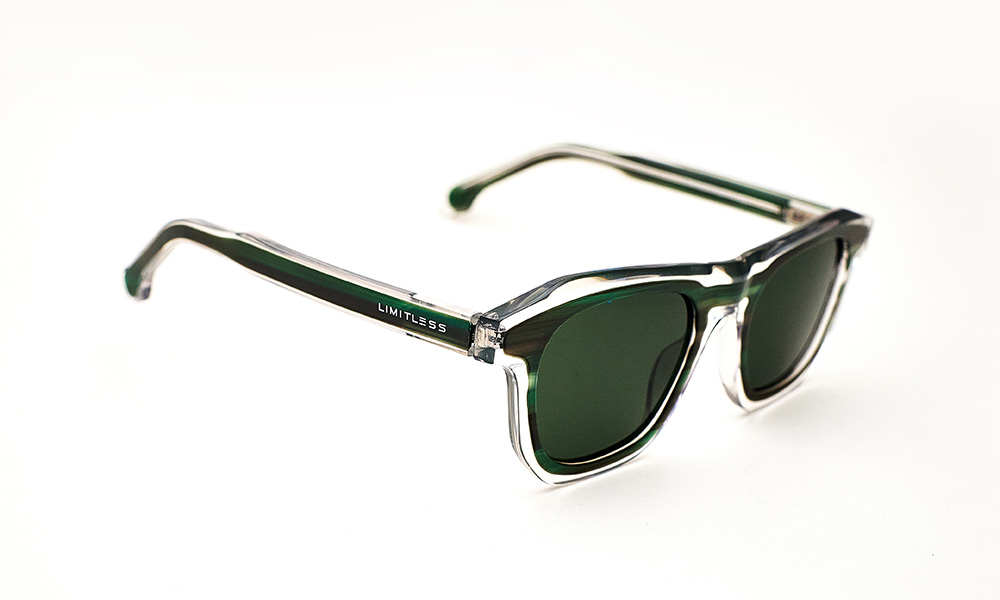 Transparent Green Polarized Sunglass