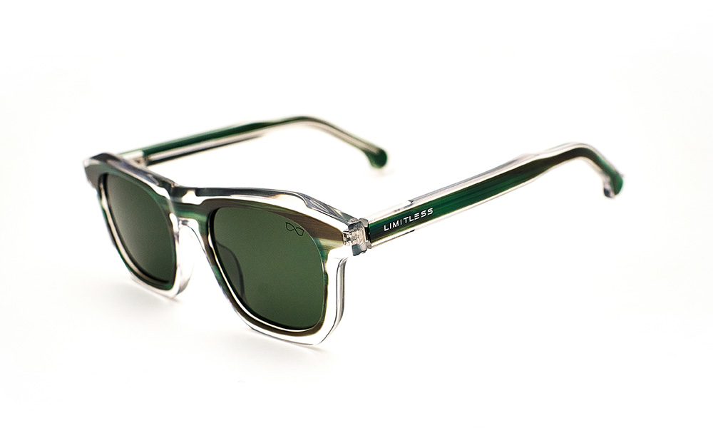 Transparent Green Polarized Sunglass