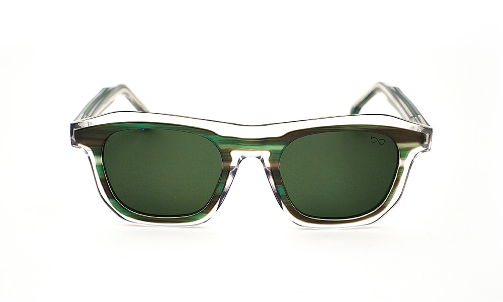 Transparent Green Polarized Sunglass