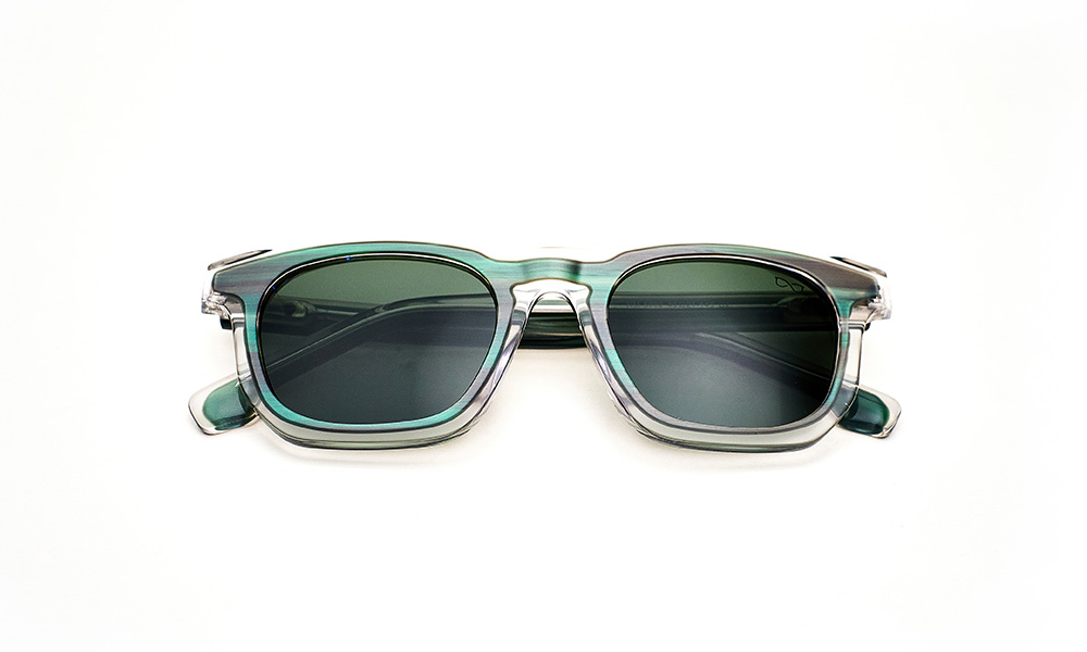 Transparent Green Polarized Sunglass