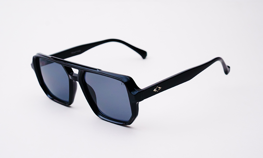 Square Bar Black Sunglass