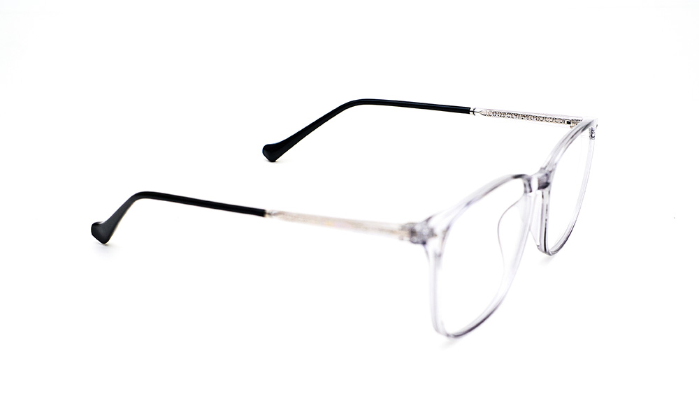 Clear Grey Square Eyeglass