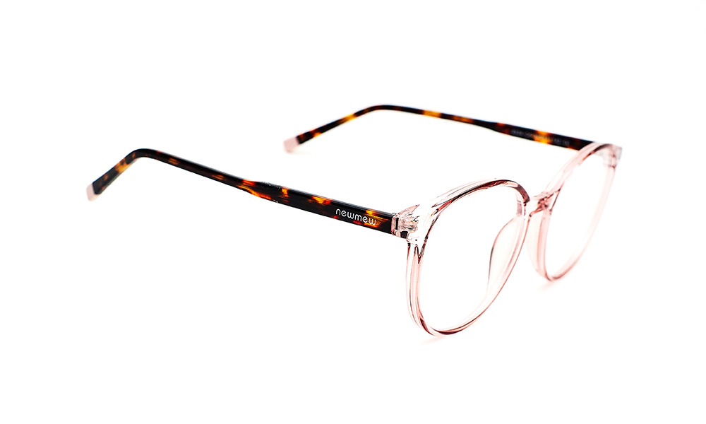 Brown Print Round Eyeglass