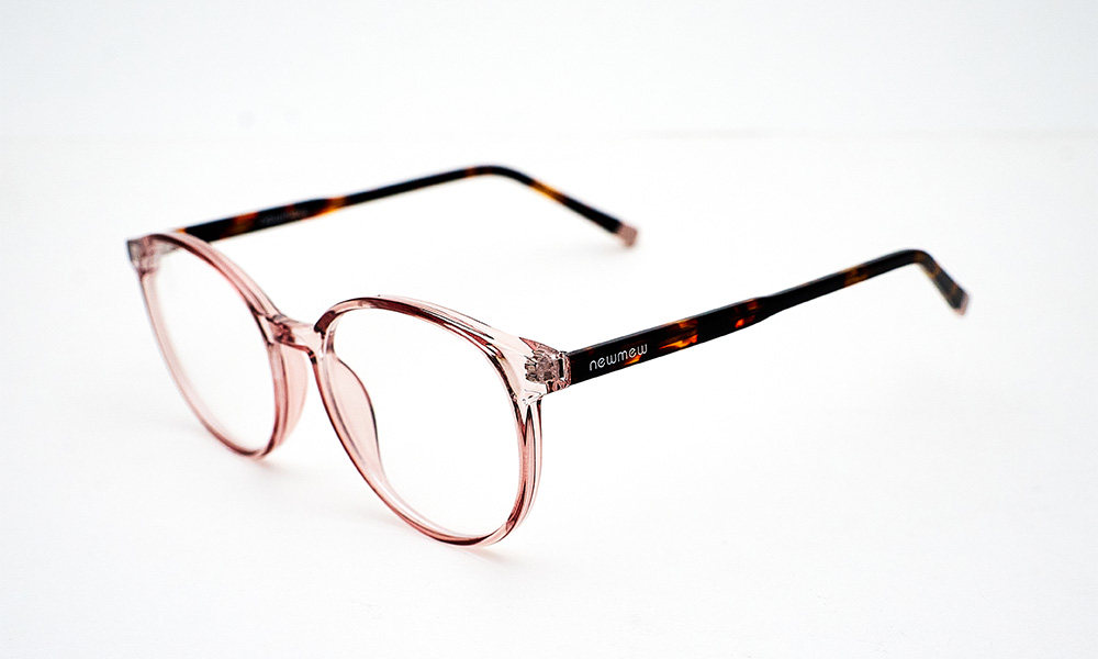 Brown Print Round Eyeglass