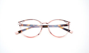 Brown Print Round Eyeglass