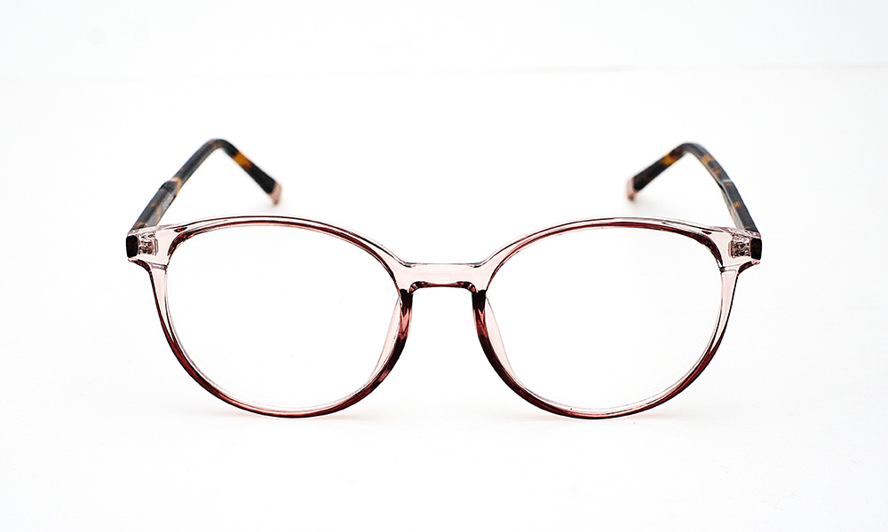 Brown Print Round Eyeglass